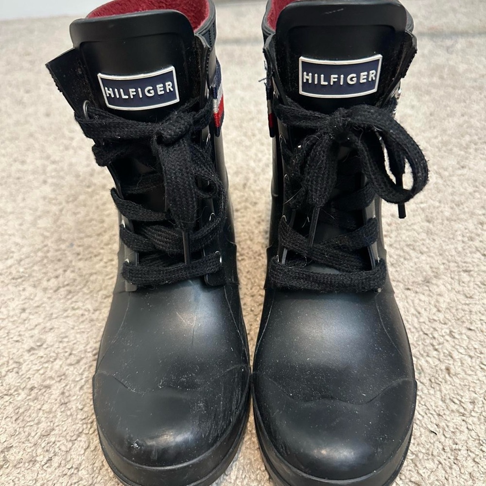 Tommy Hilfiger Black Winter Rain Boots